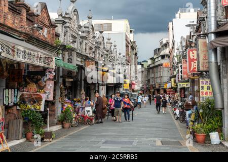 Daxi Old Street, a sightseeing street in Daxi District, Taoyuan City, Taiwan. Stock Photo