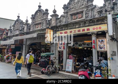 Daxi Old Street, a sightseeing street in Daxi District, Taoyuan City, Taiwan. Stock Photo