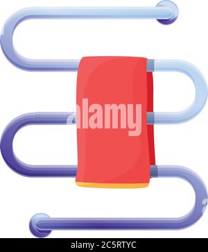 Care heated towel rail icon. Cartoon of care heated towel rail vector icon for web design isolated on white background Stock Vector