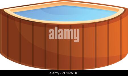 Water jacuzzi icon. Cartoon of water jacuzzi vector icon for web design isolated on white background Stock Vector