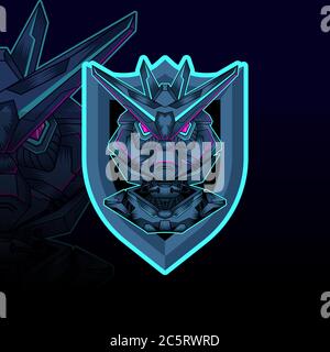 mecha esport vector graphic design illustration Stock Vector