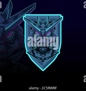 mecha esport vector graphic design illustration Stock Vector