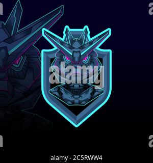 mecha esport vector graphic design illustration Stock Vector