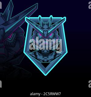 mecha esport vector graphic design illustration Stock Vector