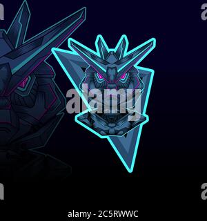 mecha esport vector graphic design illustration Stock Vector