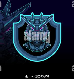 mecha esport vector graphic design illustration Stock Vector