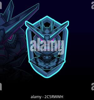mecha esport vector graphic design illustration Stock Vector