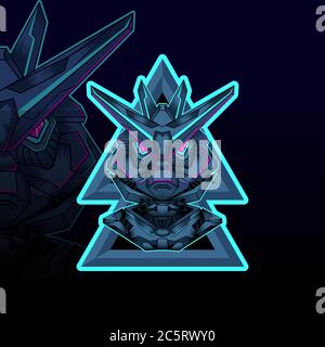 mecha esport vector graphic design illustration Stock Vector