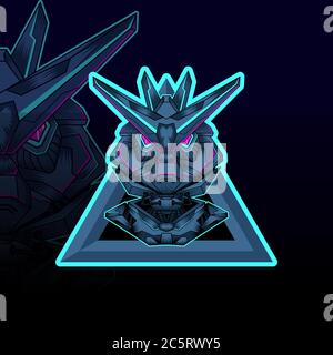 mecha esport vector graphic design illustration Stock Vector