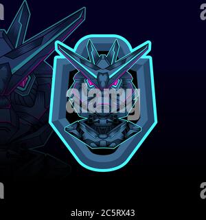 mecha esport vector graphic design illustration Stock Vector