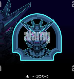 mecha esport vector graphic design illustration Stock Vector
