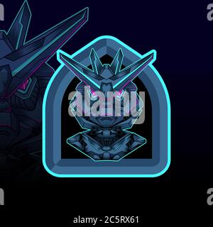 mecha esport vector graphic design illustration Stock Vector
