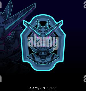 mecha esport vector graphic design illustration Stock Vector