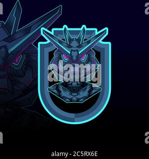 mecha esport vector graphic design illustration Stock Vector