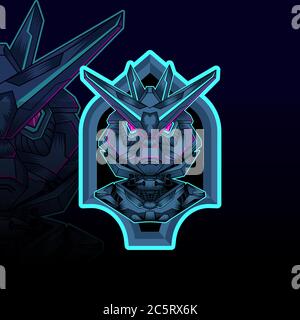 mecha esport vector graphic design illustration Stock Vector