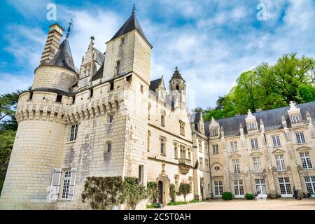 The exterior of the Château d' Ussé in the Loire Valley, France Stock Photo