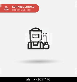 Welder Simple vector icon. Illustration symbol design template for web mobile UI element. Perfect color modern pictogram on editable stroke. Welder icons for your business project Stock Vector