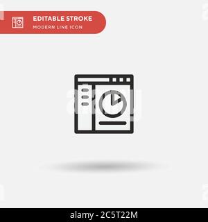 Dashboard Simple vector icon. Illustration symbol design template for web mobile UI element. Perfect color modern pictogram on editable stroke. Dashboard icons for your business project Stock Vector