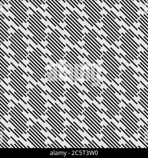 Tilted seamless pattern with elements of geometric stripes Stock Vector