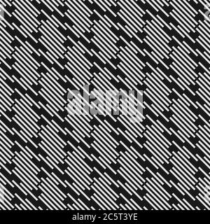 Tilted seamless pattern with elements of geometric stripes Stock Vector