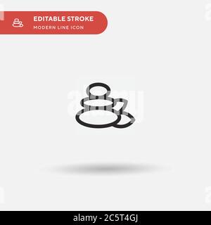 Zen Stones Simple vector icon. Illustration symbol design template for web mobile UI element. Perfect color modern pictogram on editable stroke. Zen Stones icons for your business project Stock Vector