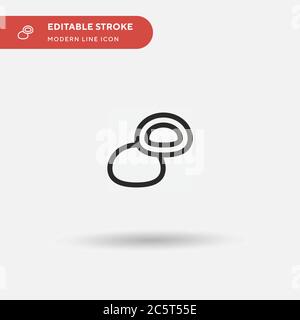Mochi Simple vector icon. Illustration symbol design template for web mobile UI element. Perfect color modern pictogram on editable stroke. Mochi icons for your business project Stock Vector