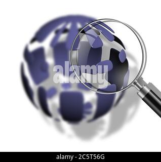 abstract 3d element rendered isolated on white background Stock Photo