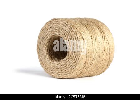 Hand Holding Roll Natural Fibre String Stock Photo 47267797