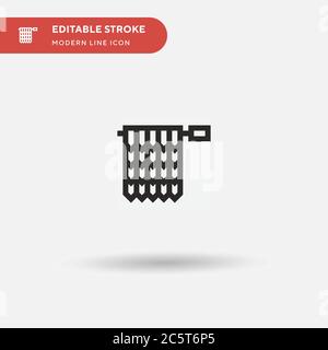 Knitting Simple vector icon. Illustration symbol design template for web mobile UI element. Perfect color modern pictogram on editable stroke. Knitting icons for your business project Stock Vector