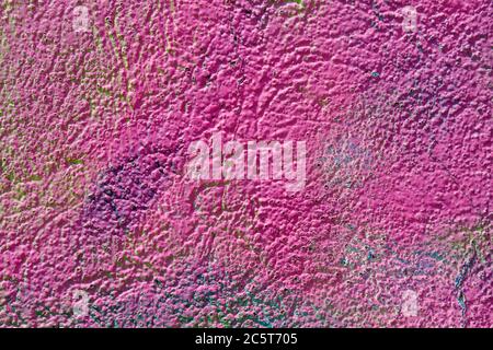 Pink Painted Old Weathered Concrete Decay Wall Texture Useful For Background Image Stock Photo