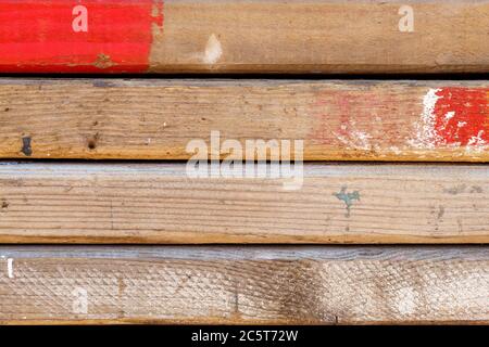 Old Weathered Horizontal Wooden Planks Stock Photo