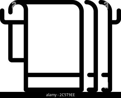 Bath towels icon, outline style Stock Vector