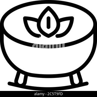 Spa jacuzzi icon, outline style Stock Vector