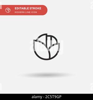Lettuce Simple vector icon. Illustration symbol design template for web mobile UI element. Perfect color modern pictogram on editable stroke. Lettuce icons for your business project Stock Vector