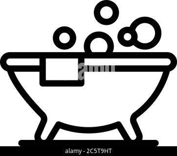 Luxury jacuzzi icon, outline style Stock Vector