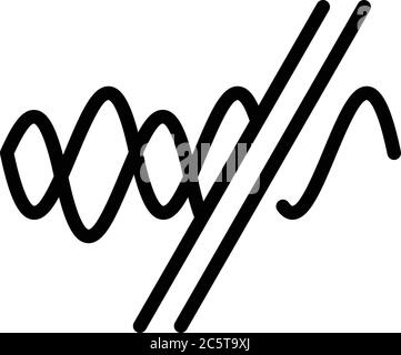 Soundproof icon, outline style Stock Vector