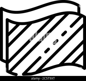 Insulation material icon, outline style Stock Vector