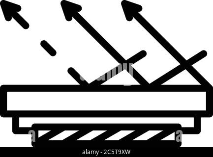 Soundproof material icon, outline style Stock Vector