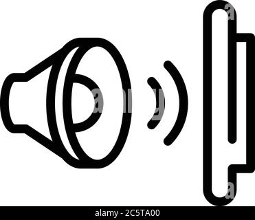Sound resistant icon, outline style Stock Vector