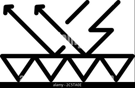 Noise barrier icon, outline style Stock Vector