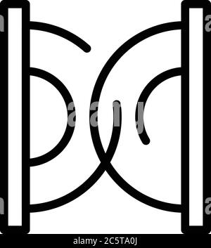 Noise proof icon, outline style Stock Vector