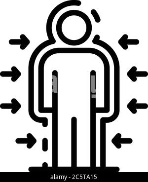 Sound barrier icon, outline style Stock Vector