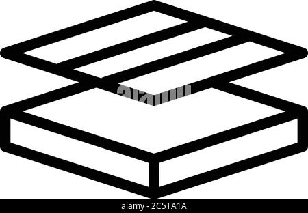 Acoustic panel icon, outline style Stock Vector