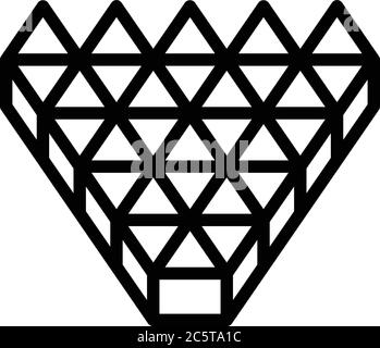 Protective noise foam icon, outline style Stock Vector