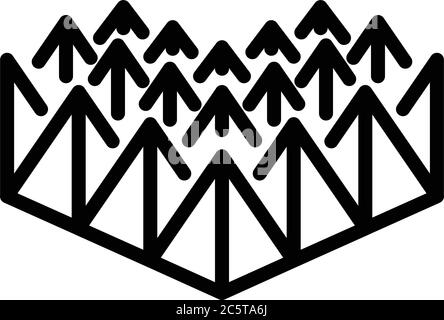 Noise barrier foam icon, outline style Stock Vector