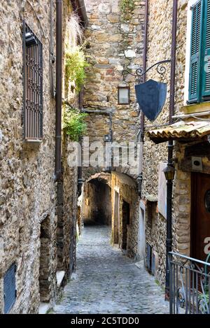 apricale medieval village in the province of Imperia Italy Stock Photo