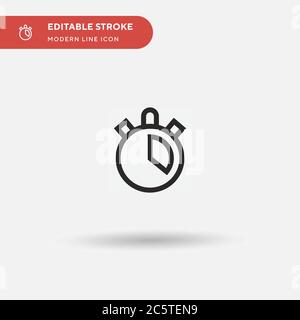 Chronometer Simple vector icon. Illustration symbol design template for web mobile UI element. Perfect color modern pictogram on editable stroke. Chronometer icons for your business project Stock Vector