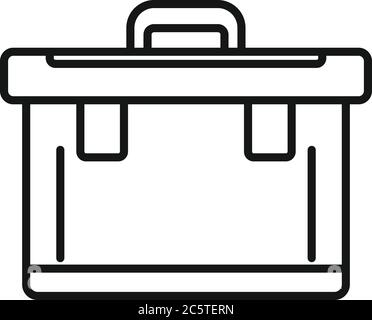 Plastic tool box icon. Outline plastic tool box vector icon for web design isolated on white background Stock Vector