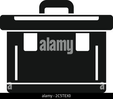 Plastic tool box icon. Simple illustration of plastic tool box vector icon for web design isolated on white background Stock Vector