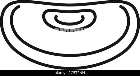 Protein kidney bean icon. Outline protein kidney bean vector icon for web design isolated on white background Stock Vector